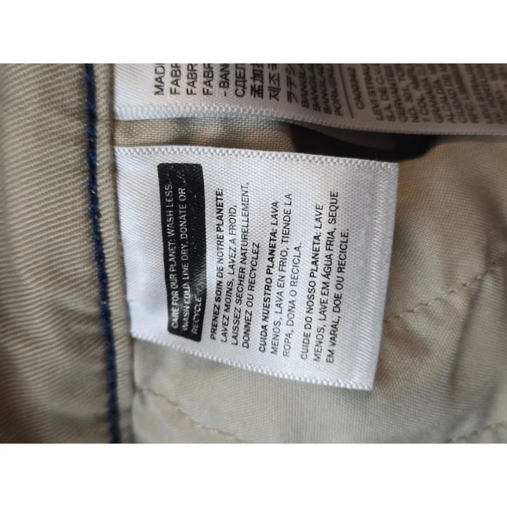 Levis XX Chino Pants Mens 28x29 Khaki Tan Relaxed Straight Skater Casual